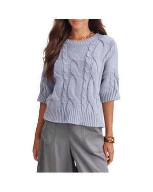 Splendid Rhiannon Cable Knit Sweater - Blue