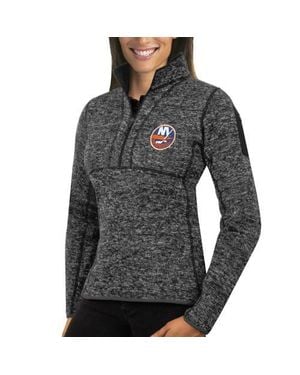 Antigua New York Islanders Fortune 1/2-Zip Pullover Sweater - Gray