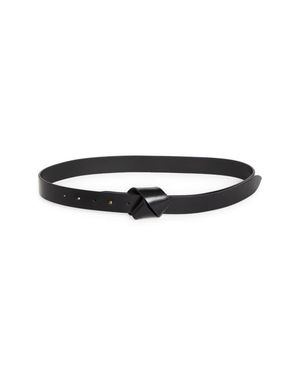 Isabel Marant Lassio Knotted Leather Belt - Black