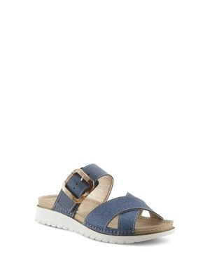 Flexus by Spring Step Brinoza Slide Sandal - Blue