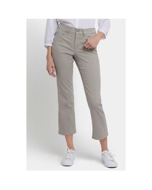 NYDJ Ellison Cool Embrace Stripe High Waist Ankle Straight Leg Jeans - Gray