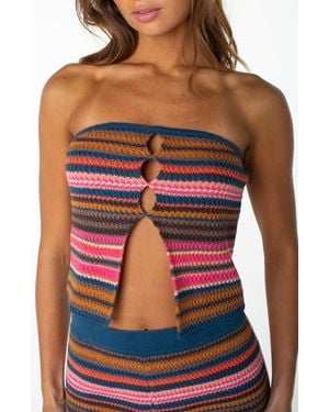 Roxy Island View Cutout Tube Top - Red