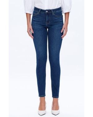 Bayeas Emily High Waist Ankle Skinnny Jeans - Blue