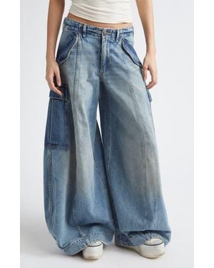 R13 Siouxsie Field Cargo Jeans - Blue