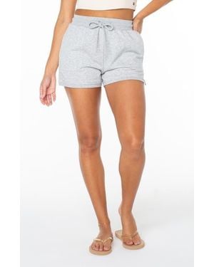 Roxy New Wave Cotton Blend Drawstring Shorts - Blue