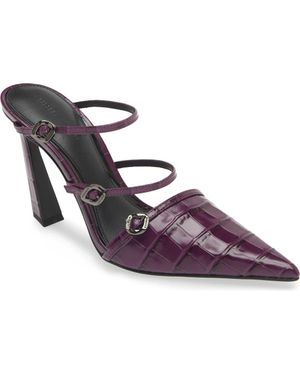 Rebecca Minkoff Buckle Pointed Toe Mule - Purple