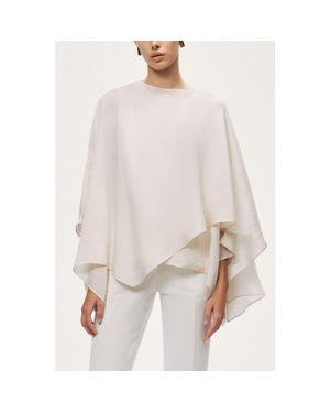 Nocturne Fluid Cape Blouse - White