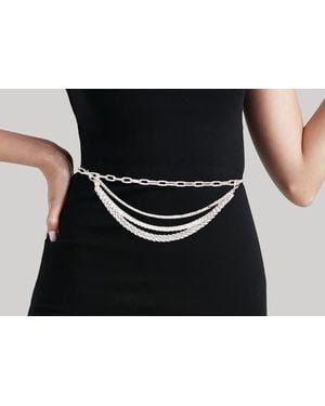 Judith Leiber Triple Chain Belt - Black