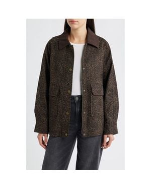 Lucky Brand Missy Cotton Blend Barn Jacket - Black