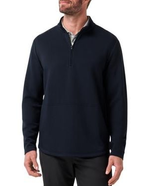 Travis Mathew Fibercloud Quarter Zip Sweatshirt - Blue