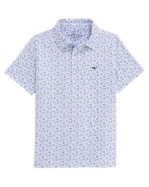 Vineyard Vines Kids' Print Polo - Blue