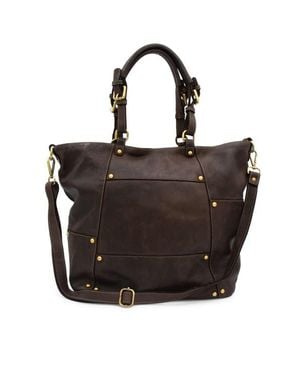 Bolsa Nova Nora Patchwork Tote - Black
