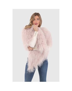 Gorski Select Mongolian Lamb Shawl - Pink