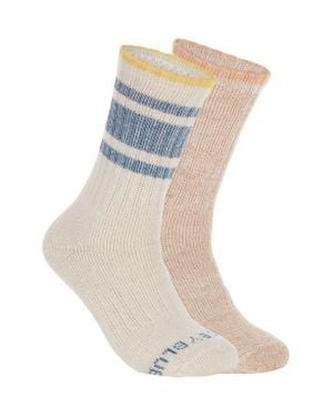 United By Blue Assorted 2-Pack Wool, Cotton & Linen Blend Crew Socks - Multicolor