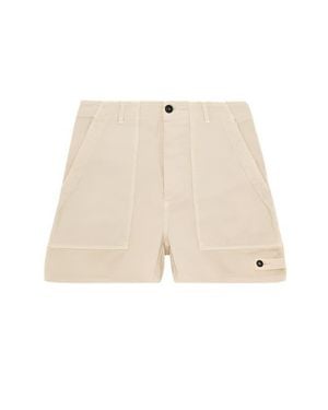 Fortela Jimt Herringbone Cotton Fatigue Shorts - Natural