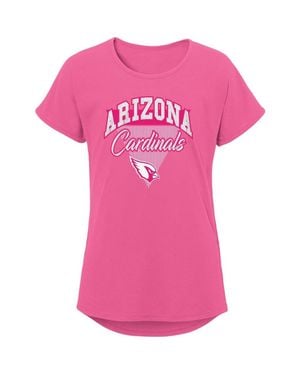 Outerstuff Girls Youth Arizona Cardinals Playtime Dolman T-Shirt - Pink