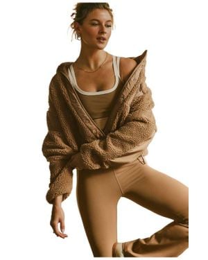 Fabletics Tahoe Teddy Jacket - Metallic