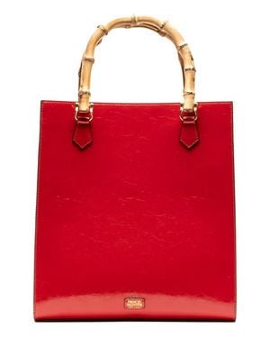 Frances Valentine Nan Leather Tote - Red