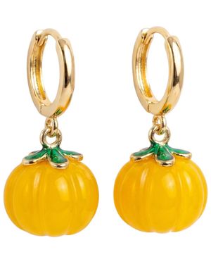 seree Harvest Agate Charm Earrings - Yellow