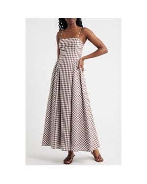Lucy Paris Kalley Sleeveless Cotton Maxi Dress - Brown
