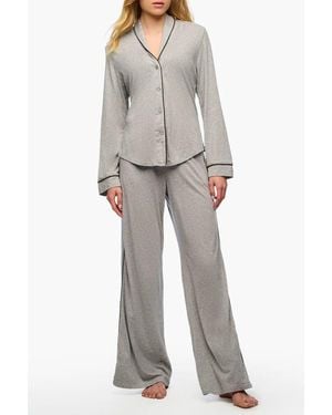 Cosabella Pima Lusso Ls Top And Pj Set - Gray