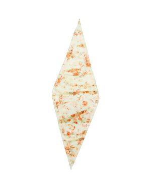 McQueen Floral Creased Silk Scarf - Metallic