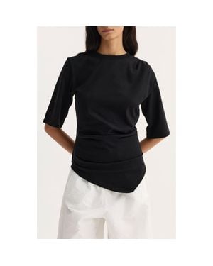 Rohe Reinvented Twisted Organic Cotton T-Shirt - Black