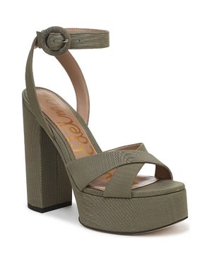 Sam Edelman Savannah Ankle Strap Platform Sandal - Green