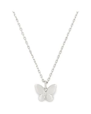 Kate Spade You'Re A Gem Butterfly Pendant Necklace - Metallic