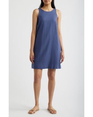 Cece Sleeveless A-Line Dress - Blue