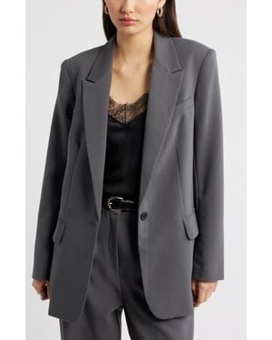Open Edit The Icon Relaxed Blazer - Gray