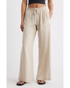 BP. Linen Blend Beach Pants - Natural