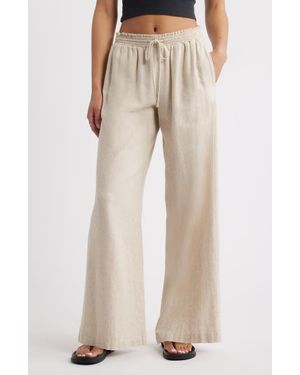 BP. Linen Blend Beach Pants - Natural