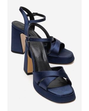 Forever & Always Shoes Yvonne Platform Sandals - Blue