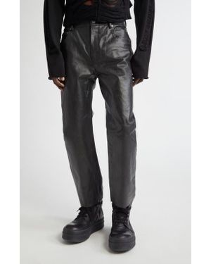 【関税＆送料込み】Rick Owens Detroit Cut Leather Pant Rick Owens Detroit Bootcut Leather Pants - Bergdorf Goodman