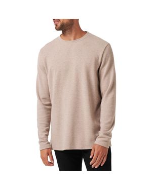 Travis Mathew Cloud Waffle Crewneck Tee - Natural