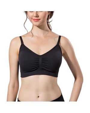 Modern Eternity Maternity Jade Seamless Maternity And Nursing Bra - Black