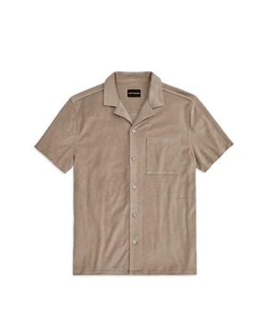 Mack Weldon Terry Cloth Camp Shirt - Brown