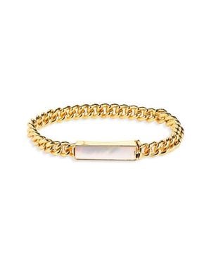 Madewell Mother-Of-Pearl Bar Chain Bracelet - Metallic