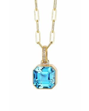 Syna Octagonal Necklace - Blue