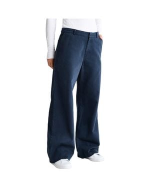 Splendid Lee High Waist Wide Leg Cotton Pants - Blue
