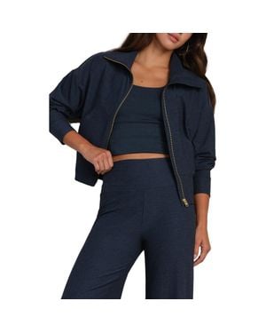 Rhone Atmosphere Crop Zip Sweatshirt - Blue