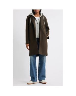 Lucky Brand Layered Hoodie Bib Coat - Multicolor