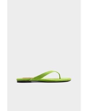 Simon Miller Suede Riviera Thong Sandal - Green