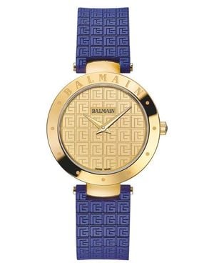 Balmain Bijou Rubber Strap Watch, 33Mm - Blue