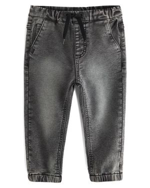 Next Kids' Straight Leg Drawstring Jeans - Gray