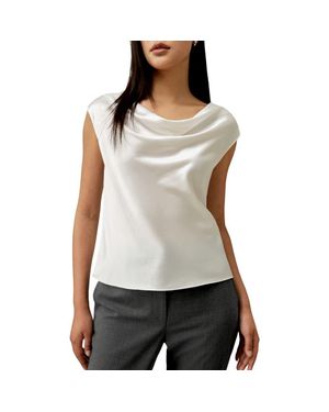 LILYSILK Silk Charmeuse Cowl Neck Top - Multicolor
