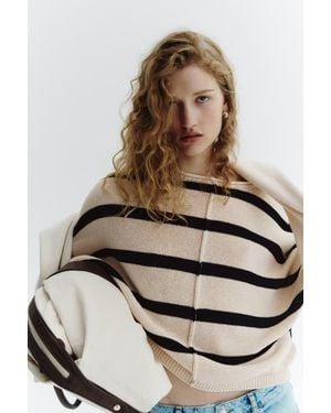 H&M Batwing-Sleeved Sweater - Natural