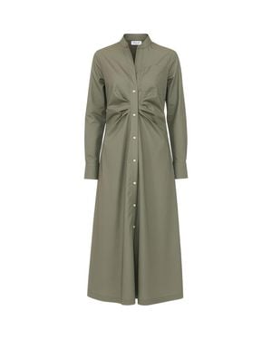 Callas Milano Genny Long Sleeve Shirt Dress - Green