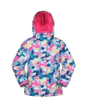 Mountain Warehouse Childrens/Kids Snowdrop Watercolor Ski Jacket - Blue